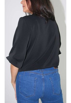 Blusa Para Mujer Manga 3/4 Negro Marca L&H