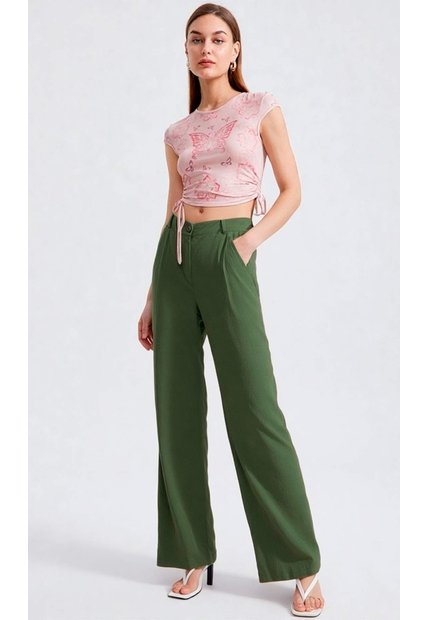 Pantalon Para Mujer Verde Marca L&H Ref. 1F407254
