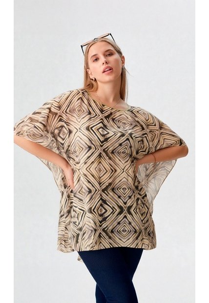 Blusa Para Mujer Manga Corta Verde Marca L&H Ref. 5P424009