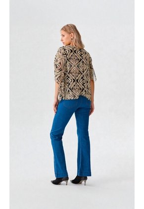Blusa Para Mujer Manga Corta Verde Marca L&H Ref. 5P424009