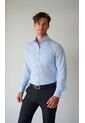 Camisa Para Hombre Manga Larga Azul Marca L&H Ref. 7Y101226 de L&H