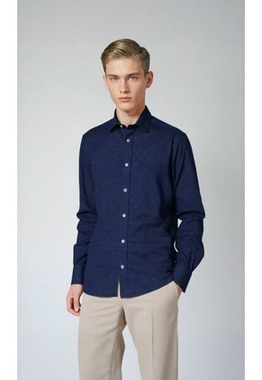 Camisa Para Hombre Manga Larga Azul Marca L&H Ref. 4Ed101004