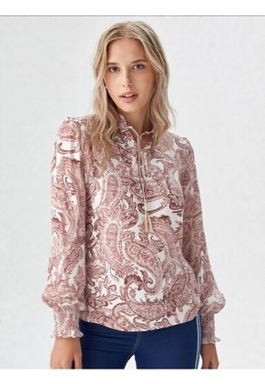Blusa Para Mujer Manga Larga Cafe Marca L&H