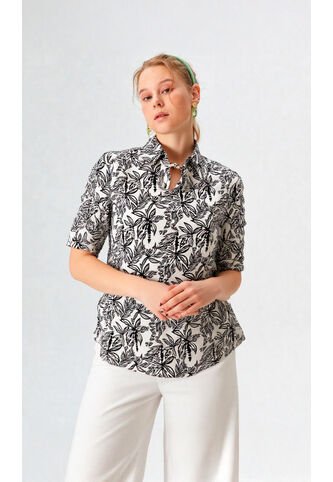 Blusa Para Mujer Manga Corta Negro Marca L&H Ref. 5P412256 L&H