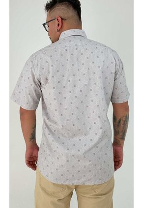 Camisa Para Hombre Manga Corta Gris Claro Marca L&H