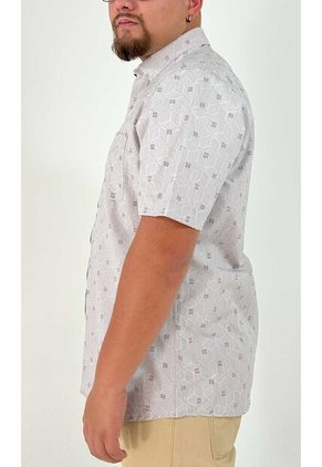 Camisa Para Hombre Manga Corta Gris Claro Marca L&H