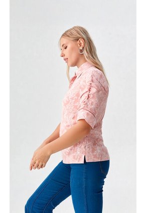 Blusa Para Mujer Manga Corta Rosado Marca L&H Ref. 5P412256