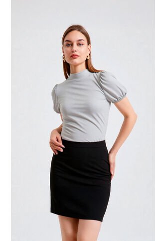 Camiseta Para Mujer Manga Corta Gris Claro Marca L&H L&H