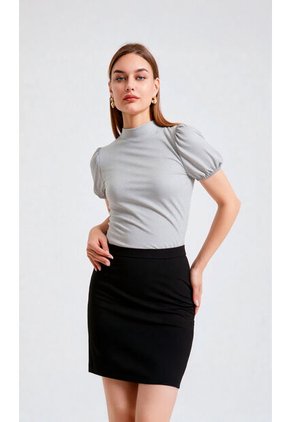 Camiseta Para Mujer Manga Corta Gris Claro Marca L&H