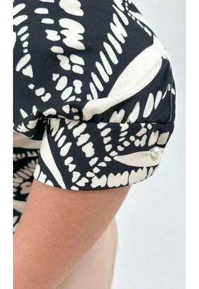 Camiseta Para Mujer. Manga 3/4 Negro Marca L&H