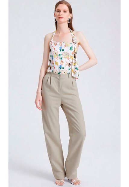 Pantalon Para Mujer Beige Marca L&H Ref. 1F407254