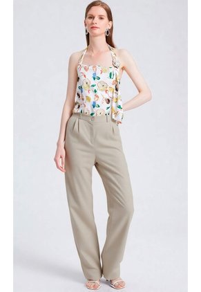 Pantalon Para Mujer Beige Marca L&H Ref. 1F407254