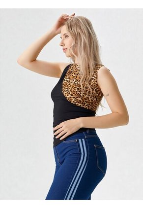 Camiseta Para Mujer Manga Sisa Negro Marca L&H