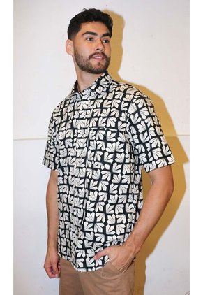 Camisa Para Hombre Manga Corta Negro Marca L&H