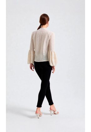Blusa Para Mujer Manga Larga Beige Marca L&H Ref. 9V412009