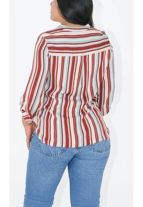 Blusa Para Mujer Manga 3/4 Terracota Marca L&H Ref. 5P412246
