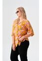 Blusa Para Mujer Manga Corta Amarillo Marca L&H Ref. 2J412270 de L&H