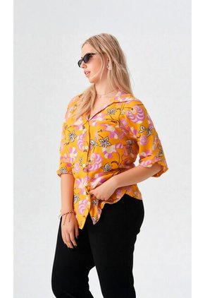 Blusa Para Mujer Manga Corta Amarillo Marca L&H Ref. 2J412270