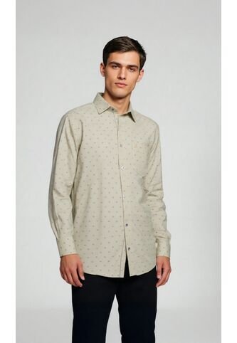 Camisa Para Hombre Manga Larga Beige Marca L&H Ref. 4Ed101004 L&H