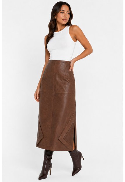 Falda Para Mujer  Cafe Marca L&H Ref. 1F414048