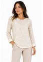 Blusa Para Mujer Manga 3/4 Beige Marca L&H Ref. 1F412746 de L&H