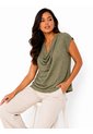Blusa Para Mujer Manga Corta Verde Marca L&H Ref. 1F412743 de L&H