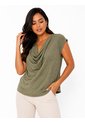 Blusa Para Mujer Manga Corta Verde Marca L&H Ref. 1F412743 de L&H