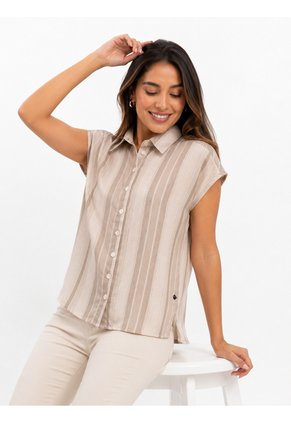 Blusa Para Mujer Manga Corta Verde Marca L&H Ref. 1F412751