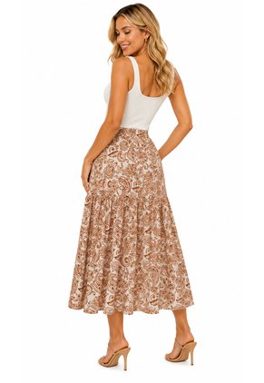 Falda Para Mujer  Terracota Marca L&H Ref. 1F414046