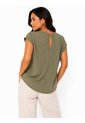 Blusa Para Mujer Manga Corta Verde Marca L&H Ref. 1F412743 de L&H