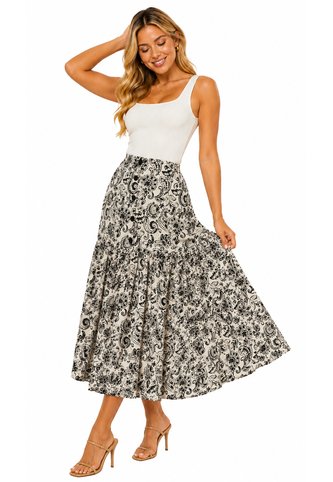 Falda Para Mujer  Negro Marca L&H Ref. 1F414046 L&H