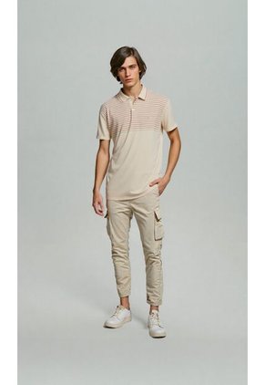 Polo Para Hombre Beige Marca L&H Ref. 4K109112