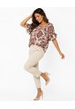 Blusa Para Mujer Manga Corta Terracota Marca L&H Ref. 1F421001 de L&H