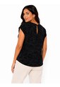 Blusa Para Mujer Manga Corta Negro Marca L&H Ref. 1F412743 de L&H
