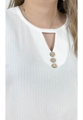 Camiseta Para Mujer Manga Corta Blanco Marca L&H