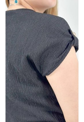 Camiseta Para Mujer Manga Corta Negro Marca L&H