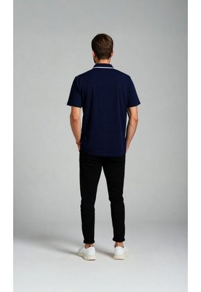 Polo Para Hombre Azul Marca L&H Ref. 4K109118