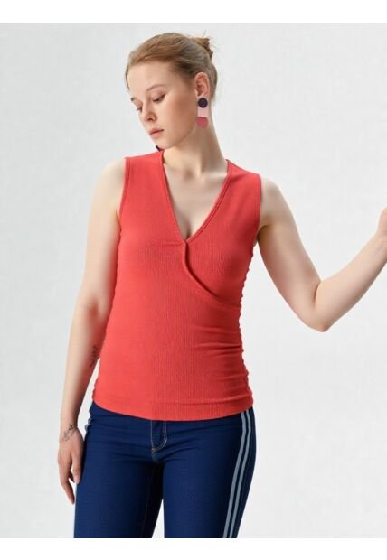 Camiseta Para Mujer Manga Sisa Rojo Marca L&H