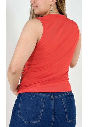 Camiseta Para Mujer Manga Sisa Rojo Marca L&H