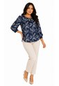 Blusa Para Mujer Manga 3/4 Azul Marca L&H Ref. 1F412741 de L&H