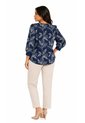 Blusa Para Mujer Manga 3/4 Azul Marca L&H Ref. 1F412741 de L&H