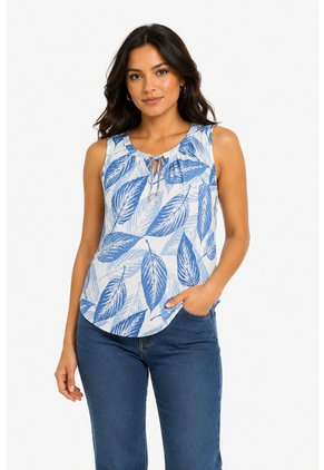 Blusa Para Mujer Manga Sisa Azul Marca L&H Ref. 1F412740