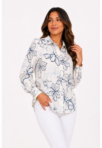 Blusa Para Mujer Manga Larga Beige Marca L&H Ref. 1F412738 L&H