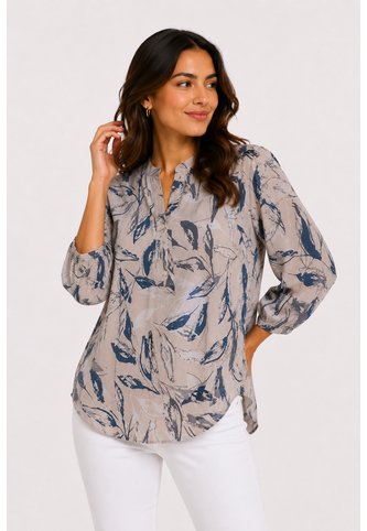 Blusa Para Mujer Manga 3/4 Azul Marca L&H Ref. 1F412731 L&H