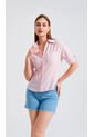Blusa Para Mujer Manga Corta Rosado Marca L&H Ref. 2J412265 de L&H
