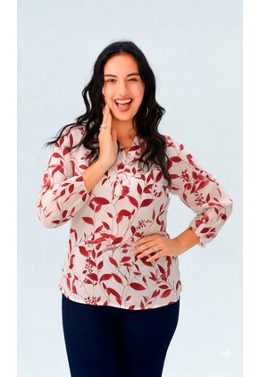 Blusa Para Mujer Manga 3/4 Rosado Marca L&H Ref. 1F412713