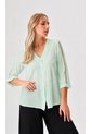 Blusa Para Mujer Manga 3/4 Verde Marca L&H Ref. 1F412665 de L&H