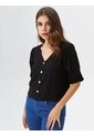 Blusa Para Mujer Manga 3/4 Negro Marca L&H Ref. 1F412647 de L&H