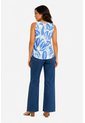 Blusa Para Mujer Manga Sisa Azul Marca L&H Ref. 1F412740 de L&H