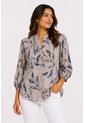 Blusa Para Mujer Manga 3/4 Azul Marca L&H Ref. 1F412731 de L&H
